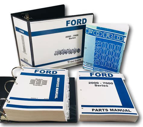 Ford 2000 3000 4000 5000 Series Tractor Service Parts Operators Repair Manual Oh Ebay