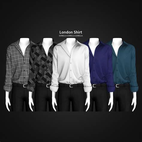 London Shirt Gorilla Gorilla Gorilla Sims 4 Men Clothing Sims 4 Sims