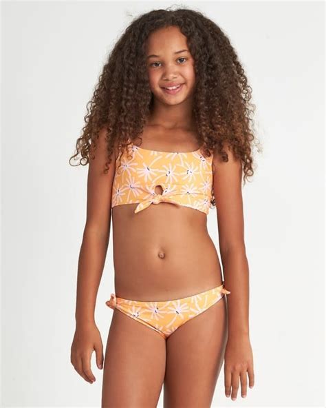 Billabong Girls Sunset Glow Striped Bikini Set Multi Available