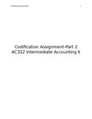 Codifcation Assignment Docx CODIFICATION ASSIGMENT Codification