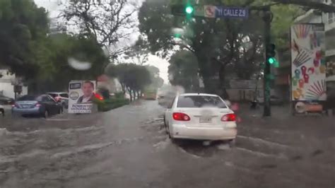 VIDEO Torrenciales Lluvias En La Ciudad Causan Inundaciones En Calles