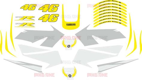 Yamaha Tzr 50 2005 2006 Rossi Stickers Set Mxgone Best Moto Decals