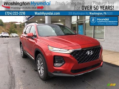 2020 Lava Orange Hyundai Santa Fe Limited Awd 139759443 Photo 10 Car Color