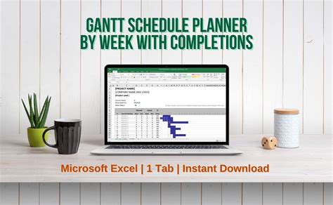 Project Planner Excel Template With Task Tracking Gantt Chart Planner ...