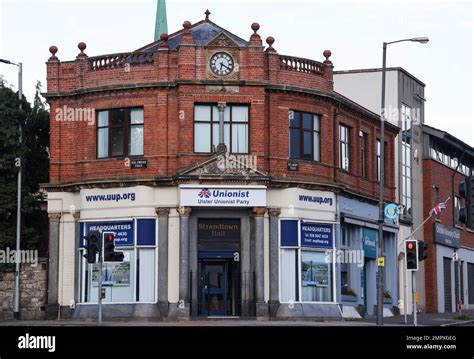 Ulster Unionist Party Headquarters and offices east Belfast. Ulster Unionist political party ...