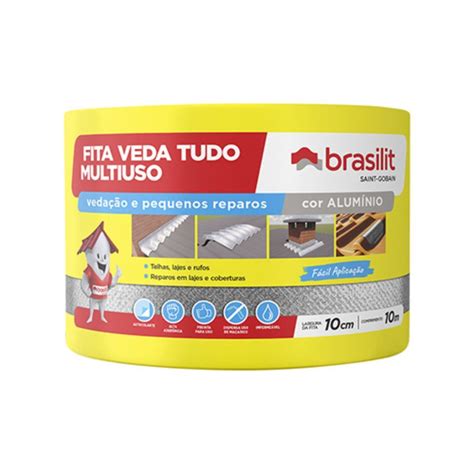 Fita Adesiva 10mx10cm Veda Tudo BRASILIT REF 630010004