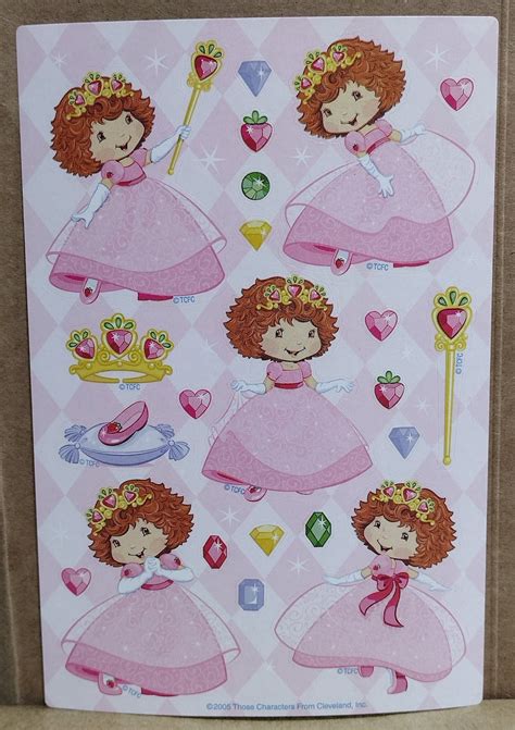 2000s Strawberry Shortcake Vintage Sticker Sheet Berry Princess - Etsy