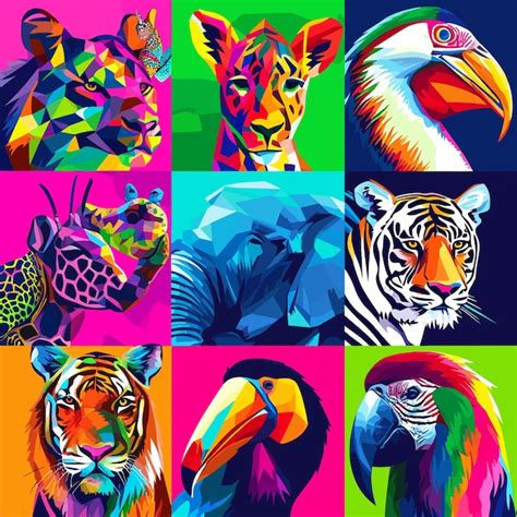 Premium Vector Colorful Tiger Illustration