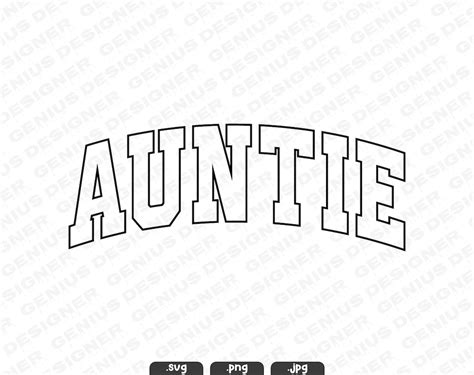 Varsity Auntie Svg Auntie Svg Auntie Png Retro Auntie Svg Auntie T