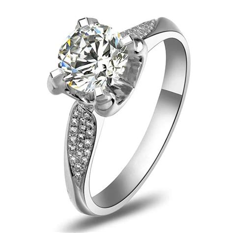 Romance Propose Ring 6 5mm 1ct Round Cut Moissanite Ring 925 Sterling