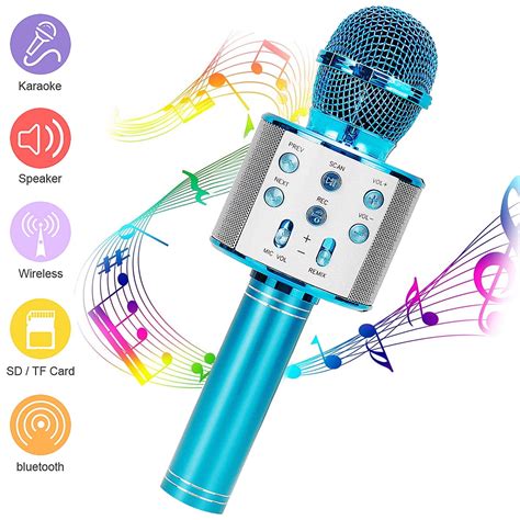 Karaoke Microphone for Kids Blue-1 - Walmart.com