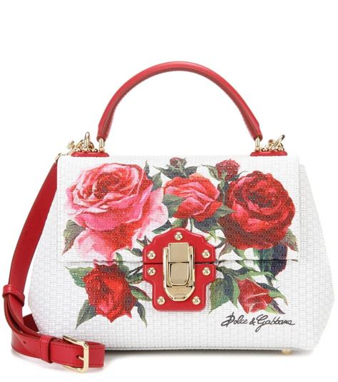 Dolce Gabbana Lucia Floral Leather Handbag Add Instant Decadence