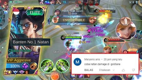 Natan Full Damage MUSUH LANGSUNG JADI BUBUR WKWKK Natan Best Build