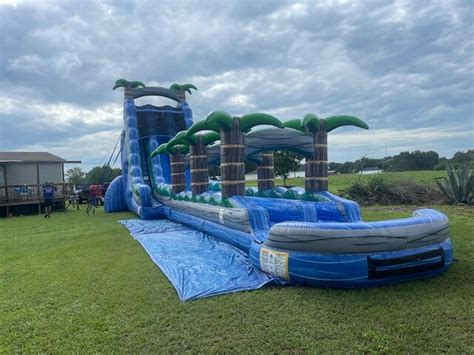 Blue Crush Dual Lane Water Slide Inflatable Rentals