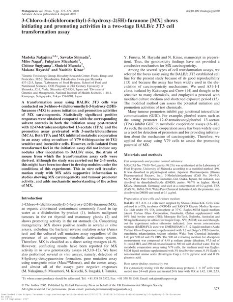 Pdf Chloro Dichloromethyl Hydroxy H Furanone Mx Shows