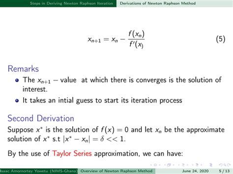 Newton Raphson Iterative Method Ppt