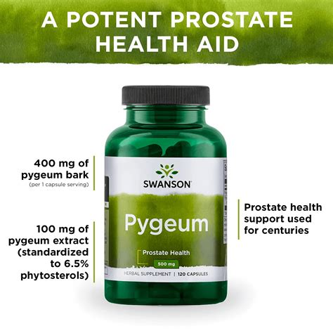 Swanson Pygeum 120 Capsules 400 Mg Each Herbal Supplement For Male Prostate