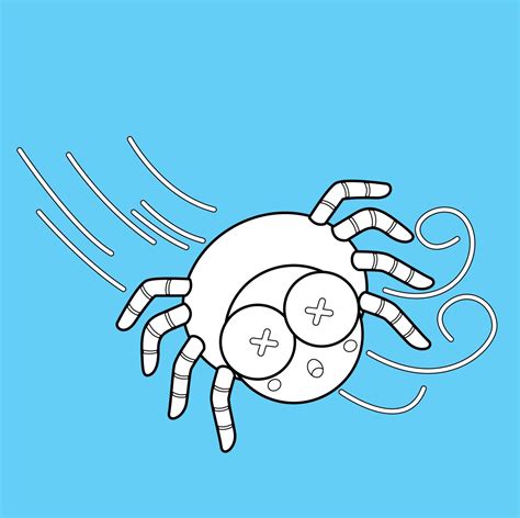 Cute Itsy Bitsy Spider Cartoon Digital Stamp 19466056 Vector Art at Vecteezy