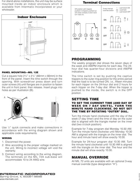 Intermatic Mil72 24 Hour Series Instructions Owner S Manual