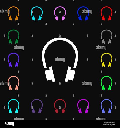 Headsets Icon Sign Lots Of Colorful Symbols For Your Design Vector