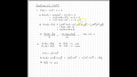 Precalculus Section 1 3 Examples YouTube