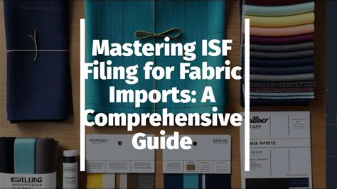 Mastering Isf Filing For Fabric Imports A Comprehensive Guide Youtube