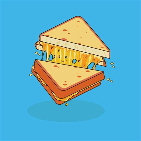 grilled cheese sandwich vector illustration 29337784 Vector Art at Vecteezy