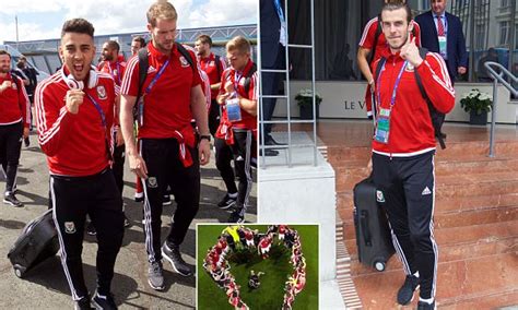 Wales Team Celebrate Historic Euro 2016 Victory Over Belgium By Leading