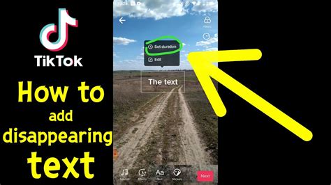 How to add disappearing text on TikTok - YouTube