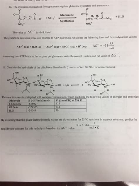 Solved The synthesis of glutamine from glutamate requires | Chegg.com