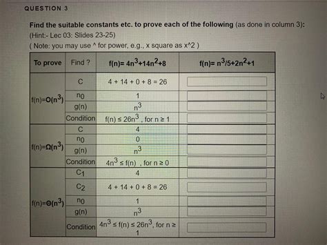 Solved Question 3find The Suitable Constants Etc To Prove