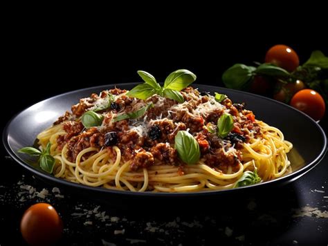 Premium Ai Image Spaghetti Bolognese Concept Photo