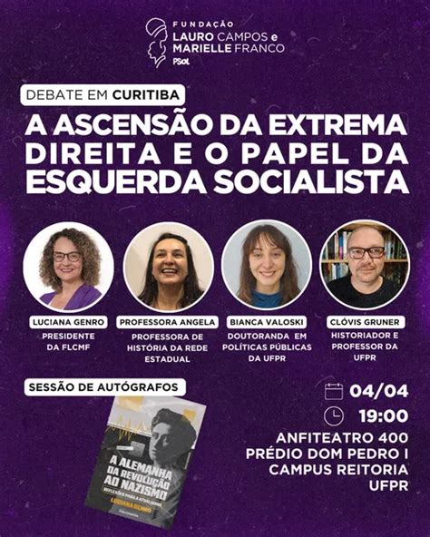 Luciana Genro Psol participa de debate e lançamento de Política