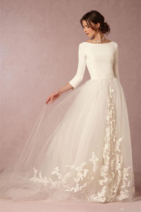 2016 Elegant Tulle Wedding Dress Olivia Palermos A Line Appliques