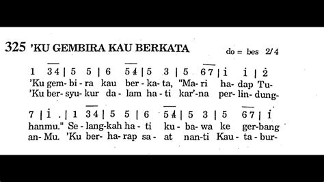 'Ku Gembira Kau Berkata || Puji Syukur No. 325 || Lagu Pembukaan ...