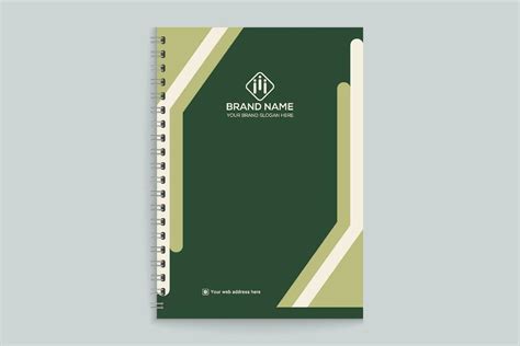 Corporate green color notebook cover design 26325029 Vector Art at Vecteezy