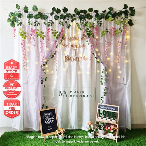 Dekorasi Backdrop Syukuran Tasyakuran 4 7 Bulanan PhotoBooth Paket DD