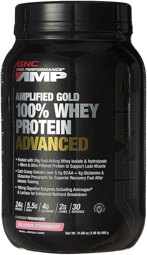 Buy GNC Amplified Gold 100 Whey Protein Advanced 1 98 Lbs 0 89