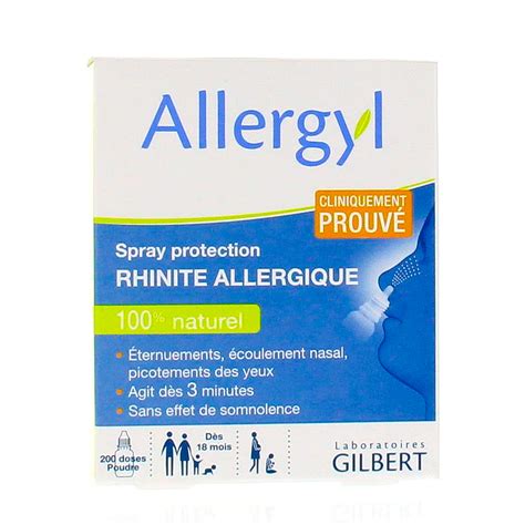 ALLERGYL Spray Nasal Protection Rhinite Allergique Tube 500mg Gilbert