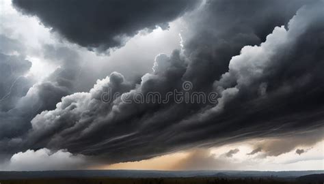 Dark sky with clouds stock illustration. Illustration of cumulus ...