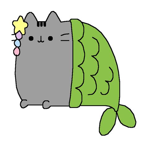 Pixilart Mermaid Pusheen By Painting Panda