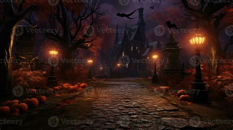 Halloween wallpaper castle spooky mystery scary illustration artwork ...