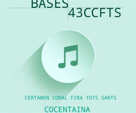 Bases Del Certamen Coral Fira De Tots Sants De Cocentaina Fedarcor