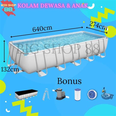 Jual BESTWAY KOLAM RENANG ANAK JUMBO KOLAM RENANG KELUARGA PRISM FRAME