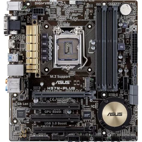 Asus H97m Plus Desktop Motherboard Intel H97 Express Chipset Socket