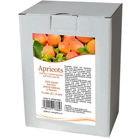 Apricot Wine Making Kit 20l 26 Bottles 7 12 Days Garffen Ltd