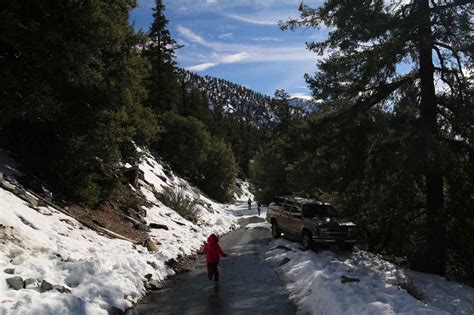 San Antonio Falls - Tall Snowmelt Waterfall beneath Mt Baldy