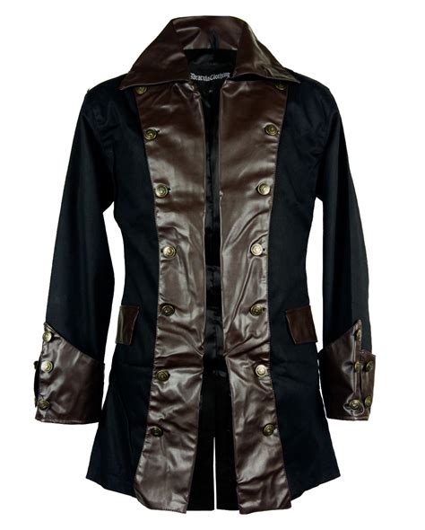 Schwarz Braune Piraten Steampunk Jacke Bestellen Karneval Universe