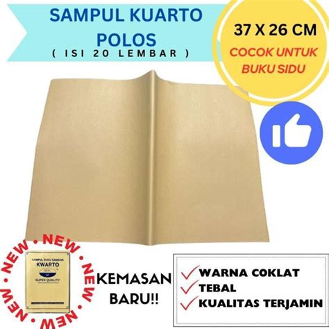 Jual Sampul Buku Coklat Ukuran Kuarto Polos Isi Lbr Di Seller