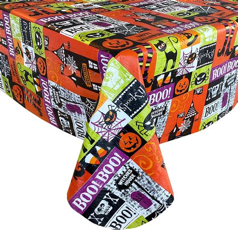 Newbridge Wicked Witch Halloween Vinyl Tablecloth With Flannel Backing Spooky